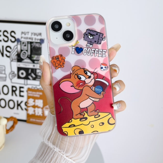 Tom and Jeryy case with Keychain case for iPhone