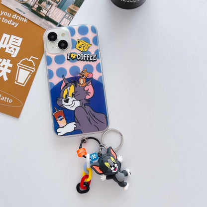 Tom and Jeryy case with Keychain case for iPhone
