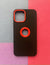 Black Red Soft Matte Sillicon Logocut Summer Case For iPhone
