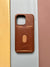 Puloka Brown Leather Card Holder Case For iPhone