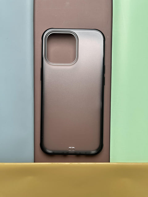 Clear Black Matte Transparent Case For iPhone