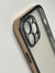Gold New Shine Transparent with Black Border Cases for iPhone