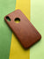 Puloka Logocut Brown Leather Case for iPhones with inside Microfiber Cloth for iPhone