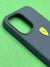 Ferrari Dark Blue Silicone Velvet Touch Case For iPhone