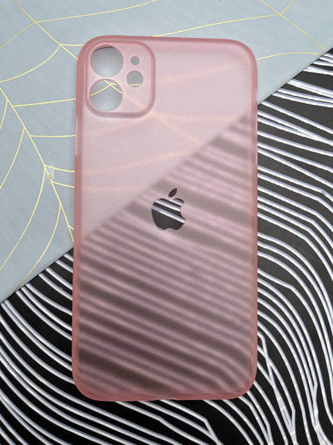K-Doo Pink Ultra Slim Logo Cut Paper Case For iPhone