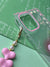 Square Pink Rose Bracelet Transparent With Camera Bumper Case For iPhone
