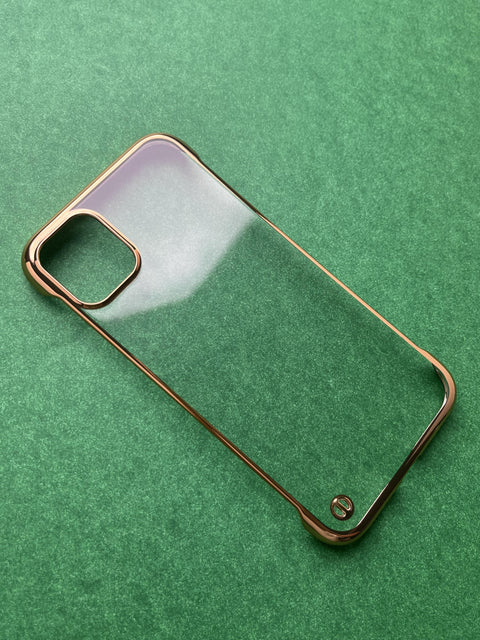 Gold Non Yellow Ultra Slim Electroplating Two Cut case for iPhone