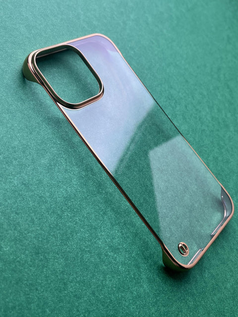 Gold Non Yellow Ultra Slim Electroplating Two Cut case for iPhone