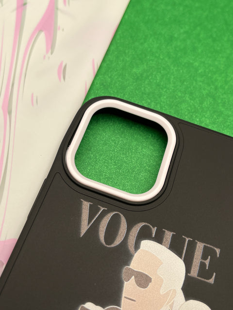 Karl Lagerfeld Agent Print Matte Soft Silicone Case For iPhone