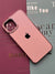 Doyers Pink Matte Finish Back Logo Case For iPhone