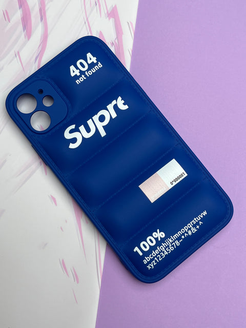 Blue Supre Classy Puff Printed Case For iPhone