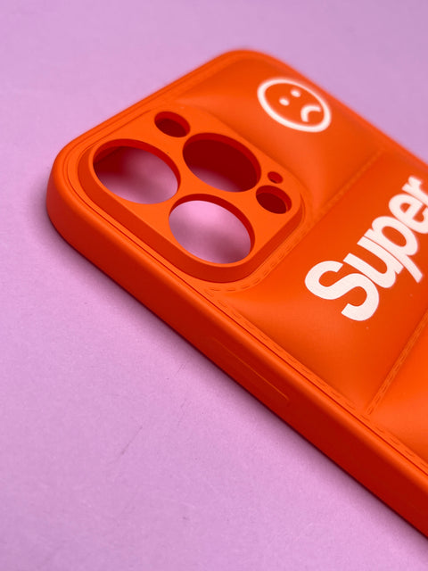Orange Classy Puff Printed Case For iPhone