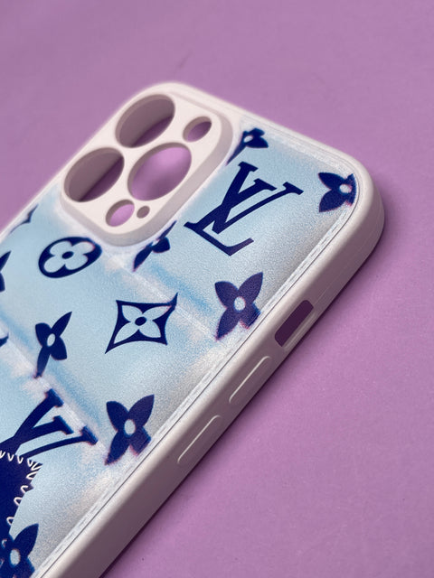 LV Blue Classy Puff Printed Case For iPhone