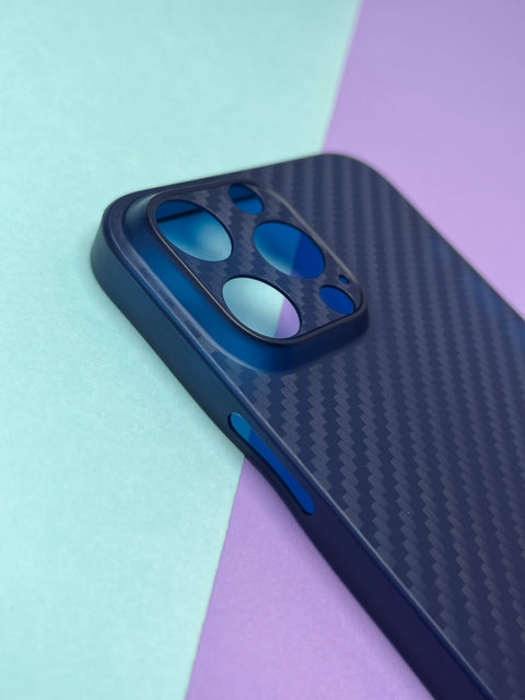 K-Doo Blue Ultra Slim Carbon Paper Case For iPhone
