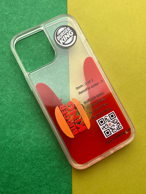 Burger King Floating Toy Liquid Case For iPhone