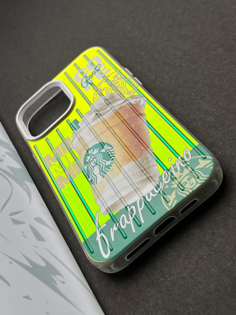 Gradient Starbucks FRAPPUCCINO Slim Bumper Case For iPhone