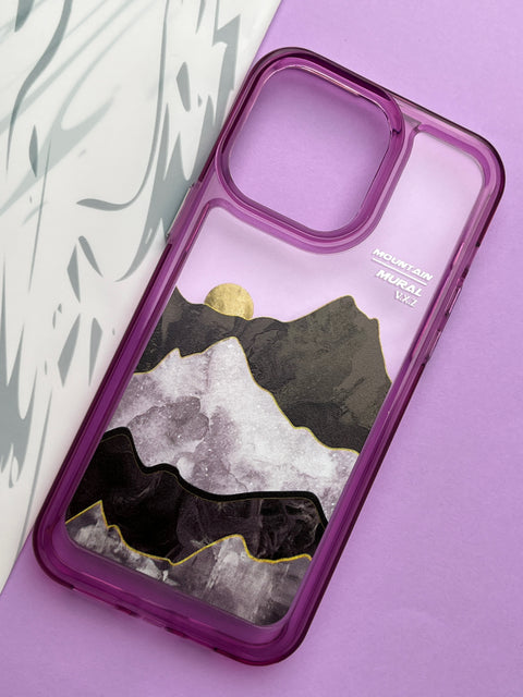 Purple Mountain Mural Bumper Case For iPhone