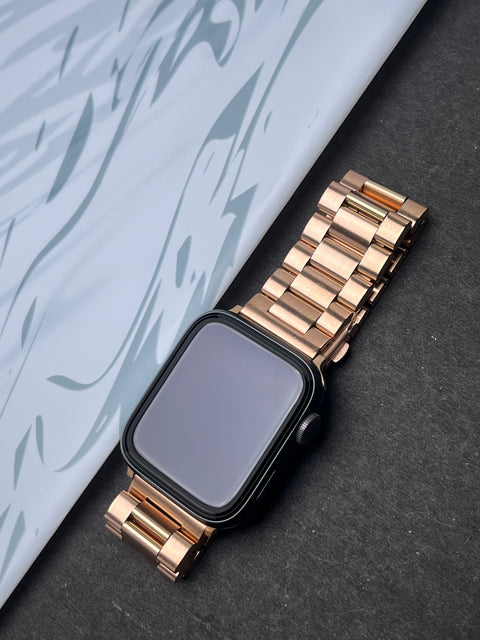 Rose Gold Stainless Steel Metal Strap for Apple Watch