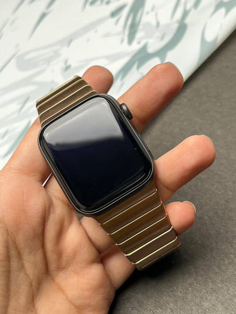 Link Strap Rose Gold Metal Bracelet with Detachable link for Apple Watch