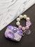 Matte Purple Flower With Pearl Charm Case For Apple AirPods