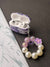 Matte Purple Flower With Pearl Charm Case For Apple AirPods
