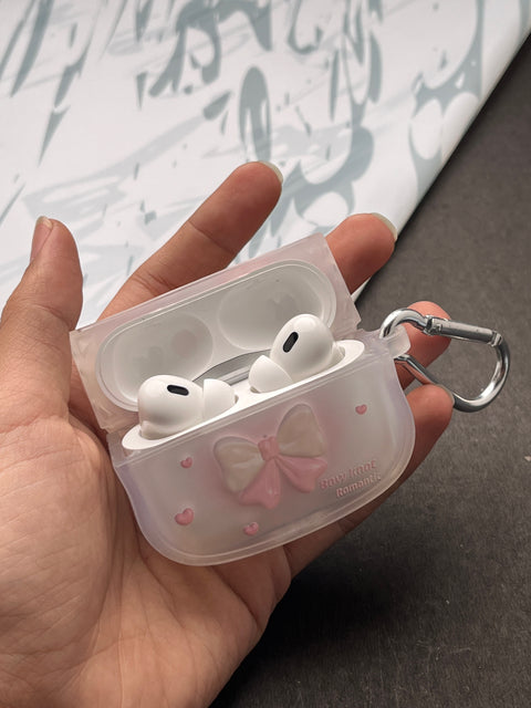Pink Bow Bumper Case For Apple AirPods