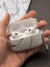 White Glossy Marble Finish Case For Apple AirPods