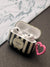 Beautiful Girl Zibra Line With Heart Keychain Case For Apple AirPods