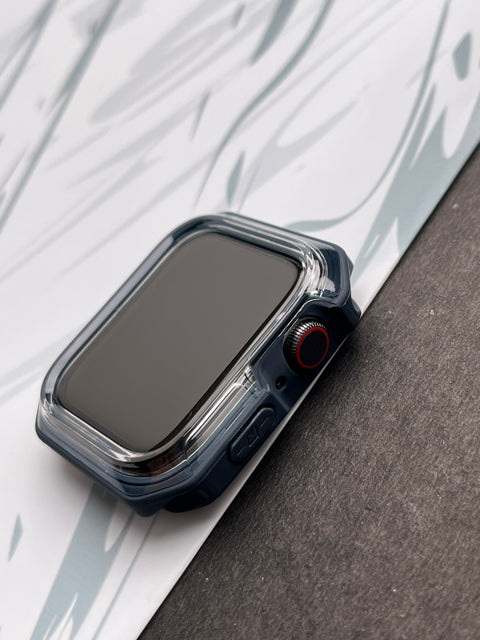 Gray Clear Protective Bumper Case For Apple Watch