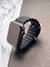 Black Silicone Ocean Band For Apple Watch 42mm, 44mm, 45mm & 49mm