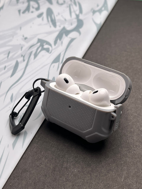 Shockproof Gray Anti-fall Lock Protection Case For AirPods