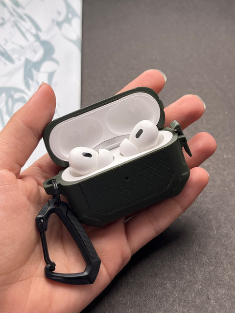 Shockproof Green Anti-fall Lock Protection Case For AirPods