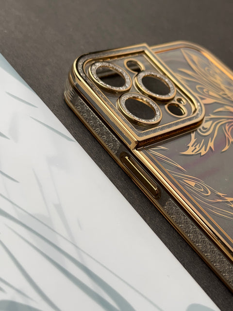 Gold Sparkling designer Soft Silicon Case For iPhone
