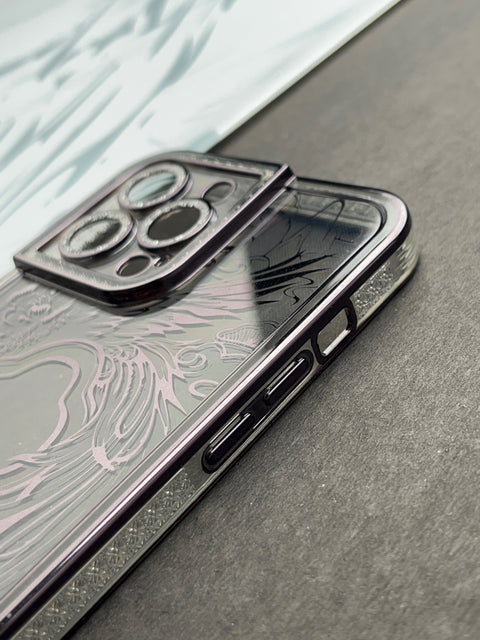 Black Sparkling designer Soft Silicon Case For iPhone