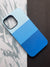 Kesta Blue Tri Color Leather Case For iPhone