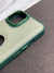 Hand Made Green Leather With Camera Bumper Case For iPhone