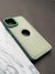 Hand Made Green Leather With Camera Bumper Case For iPhone