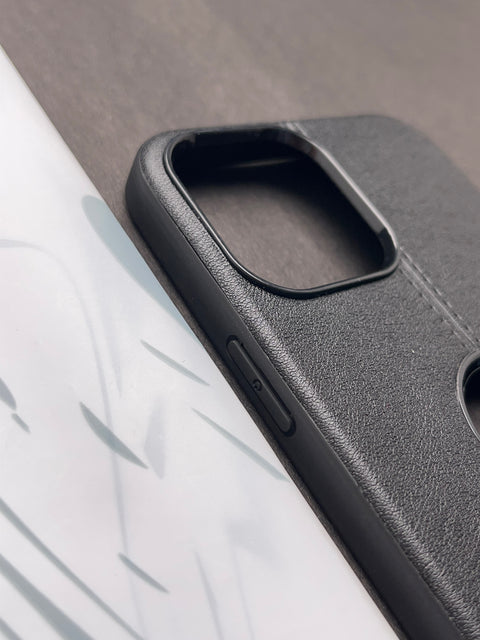 iEPCii Black Leather With Logocut Case For iPhone