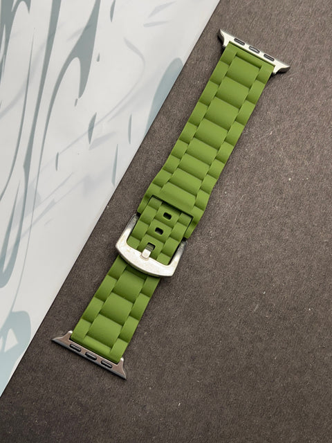 Spigen Classic Green Silicon Band For Apple Watch
