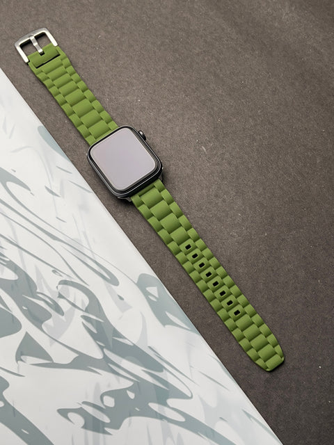 Spigen Classic Green Silicon Band For Apple Watch