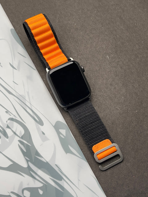 Alpine Loop Orange Black Strap for Apple Watch