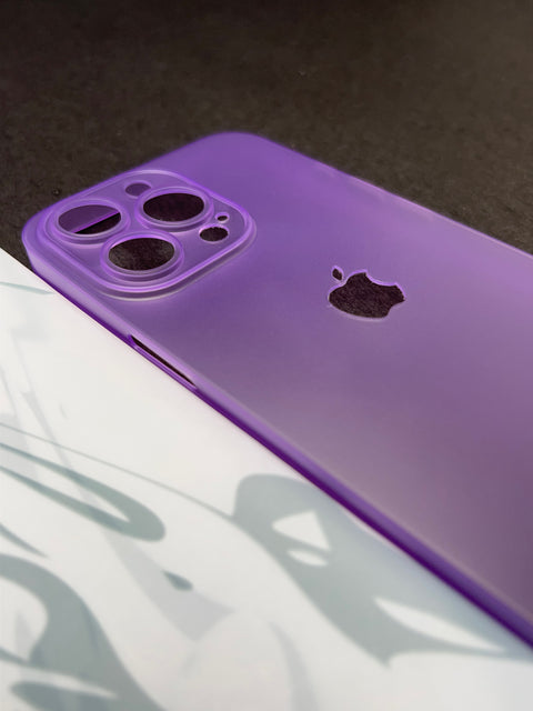 K-Doo Light Purple Ultra Slim Logo Cut Paper Case For iPhone