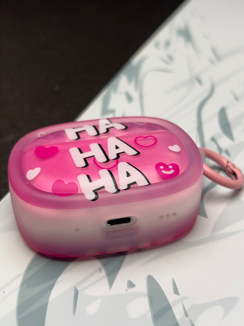 Ha Ha Ha Pink Heart Silicon Case For Apple AirPods
