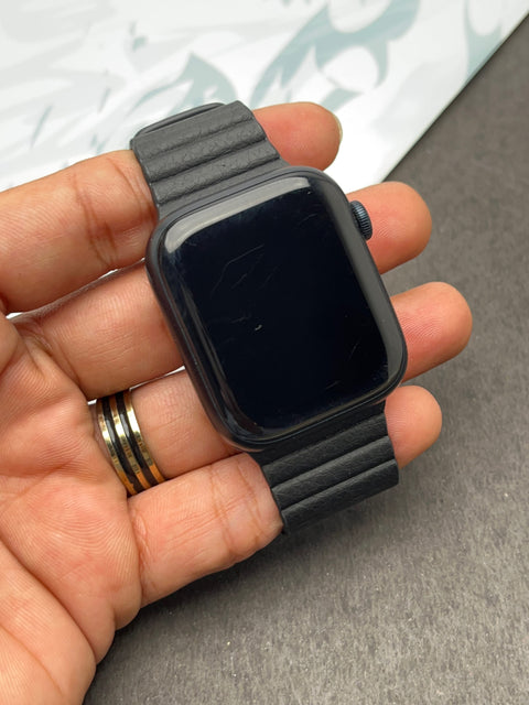 Black Magnetic Leather Strap For iWatch