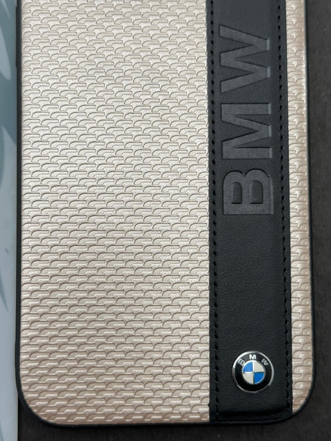 BMW Signature Collection In Beige Textured Case For iPhone