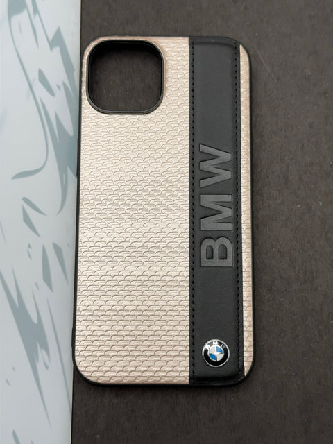 BMW Signature Collection In Beige Textured Case For iPhone