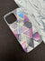 Geometric Purple Tri Design Silicon Case for iPhone