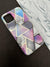 Geometric Purple Tri Design Silicon Case for iPhone