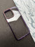 Stylish Deep Purple Crystal Clear Hard Back Soft TPU Edge Case For iPhone