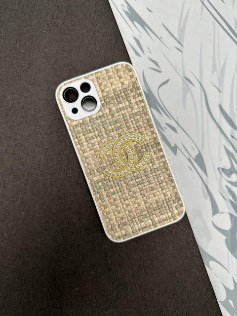 CHANEL Green Leather Fabric case For iPhone